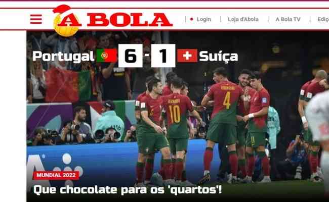 Imprensa portuguesa ficou empolgada com a atuao da seleo frente  Sua; Cristiano Ronaldo no banco foi muito repercutido