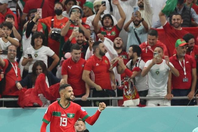 Fotos do gol de Youssef En-Nesyri, de Marrocos, sobre Portugal, pelas quartas de final da Copa do Mundo de 2022, no Catar