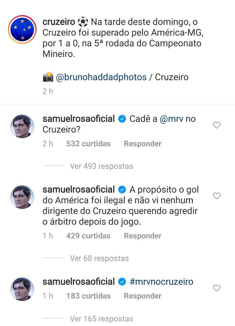 Ex-dirigente ironiza: 'Para que futebol? Agora, o Cruzeiro é uma