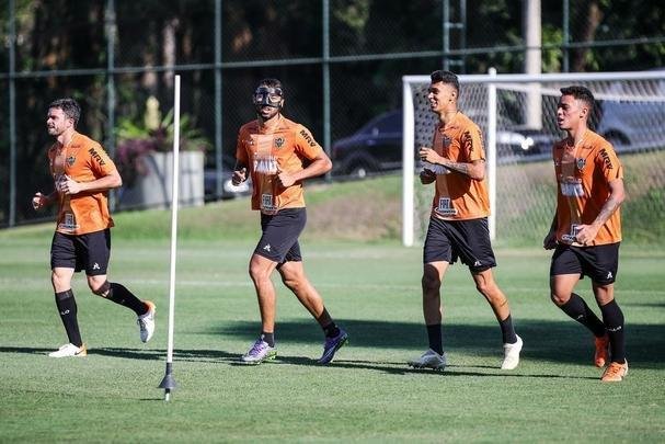Fotos do último treino do Atlético antes do jogo com o Grêmio