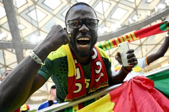 Torcedores de Catar e Senegal nas arquibancadas do Estdio Al Thumama