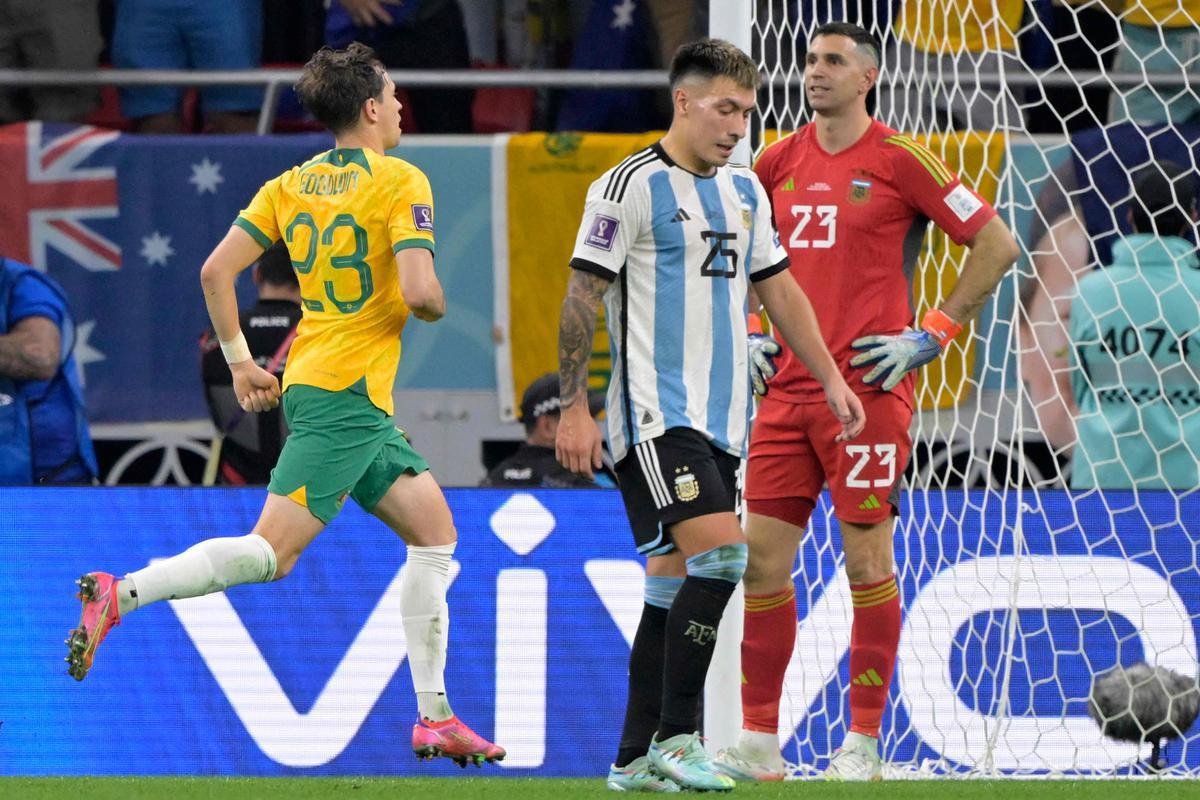 Argentina e Austrlia se enfrentaram pelas oitavas de final da Copa do Mundo