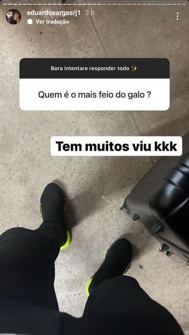 Nos stories do Instagram, Eduardo Vargas respondeu torcedores e falou sobre sua permanncia no Atltico