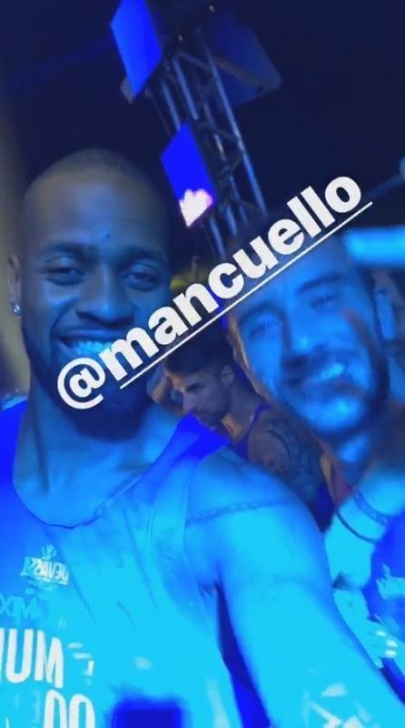 Jogadores do Cruzeiro no carnaval 2018: Ded e Mancuello em Salvador