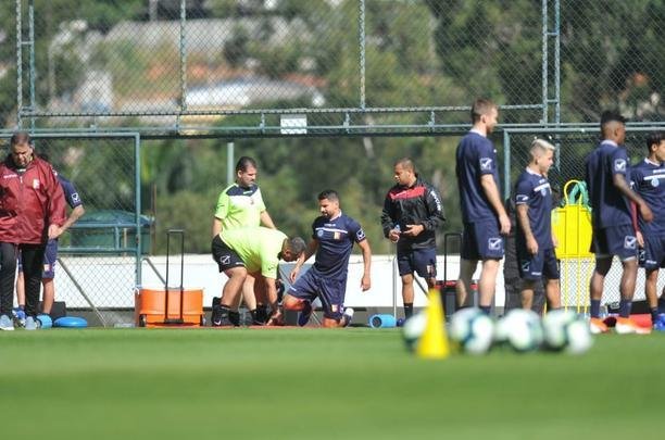 Imagens do treino da Venezuela em Belo Horizonte