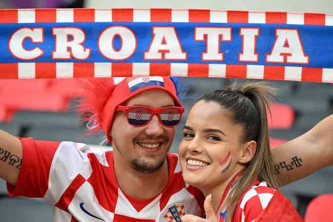 Croatians and Belgians in the match for Group F of the World Cup, in Est