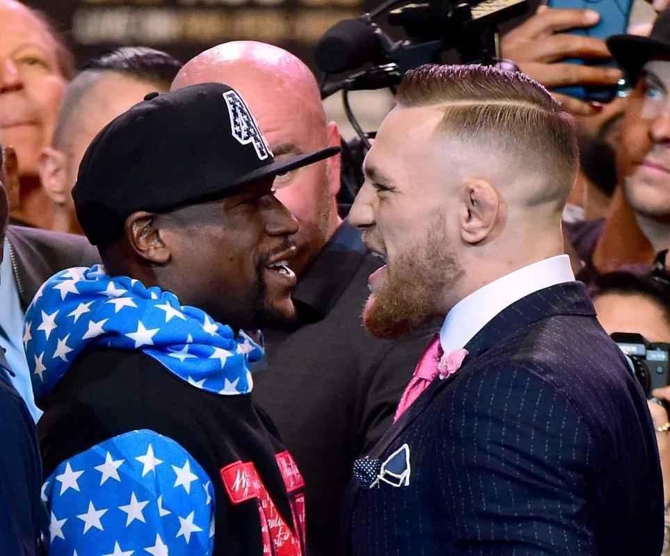 Imagens da abertura da turn com Mayweather e McGregor, em Los Angeles