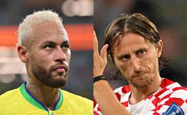 Neymar, atacante brasileira, e Modric, meio-campista croata, duelam na volta da Copa do Mudo aps pausa de dois dias