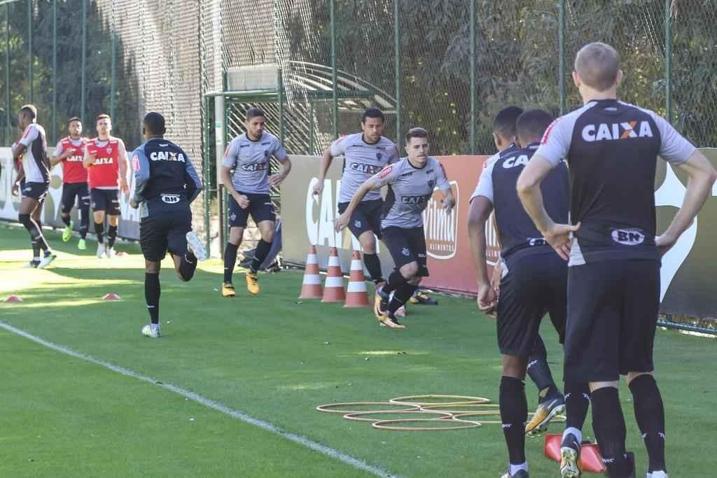 Imagens do treino do Galo antes do jogo contra o Atltico-GO