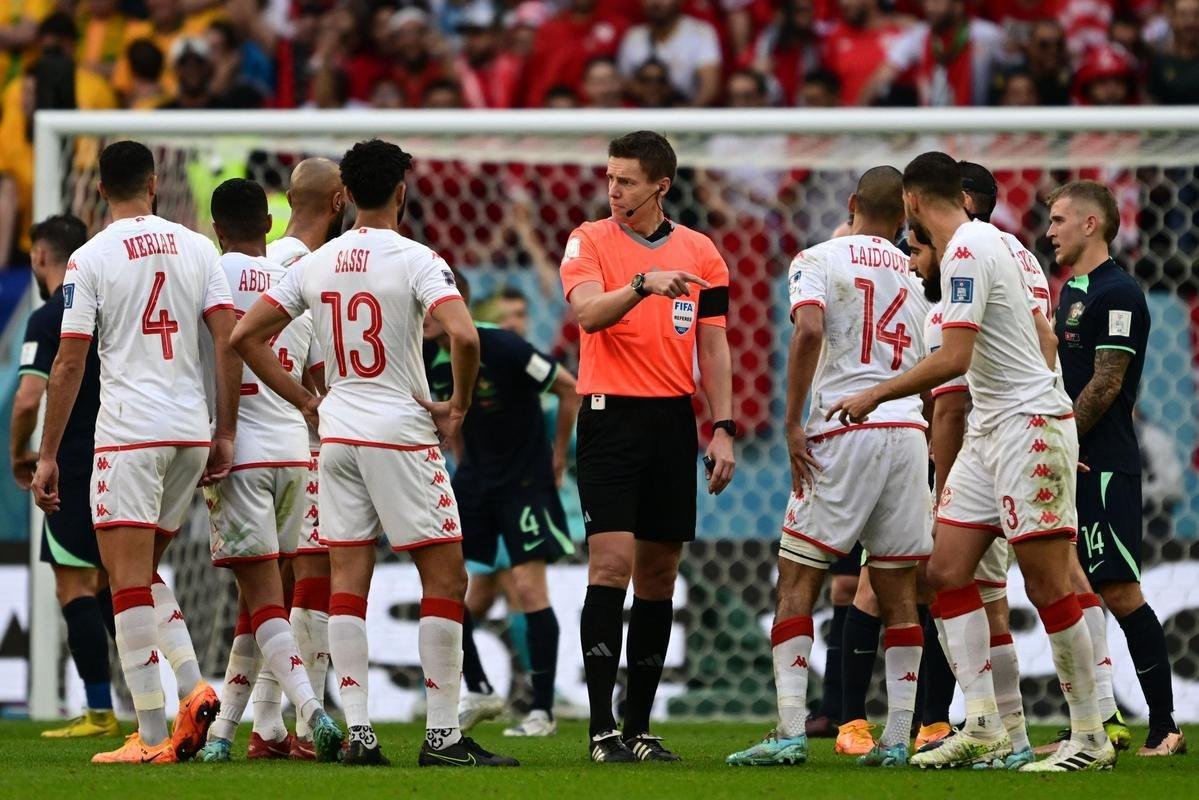 Fotos do jogo entre Tunsia e Austrlia, no Estdio Al Janoub, pela segunda rodada do Grupo D da Copa do Mundo do Catar