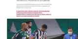 Clarn, da Argentina: 'Copa Libertadores: Palmeiras empatou sem gols com Atltico Mineiro e Hulk errou um pnalti'
