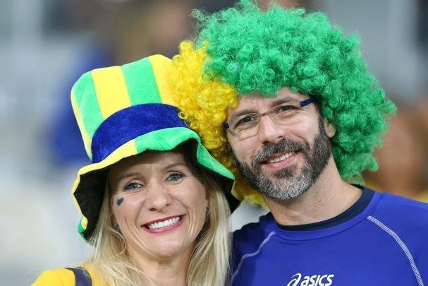 Torcedores no Mineiro durante jogo entre Brasil e Austrlia pelos Jogos Olmpicos do Rio