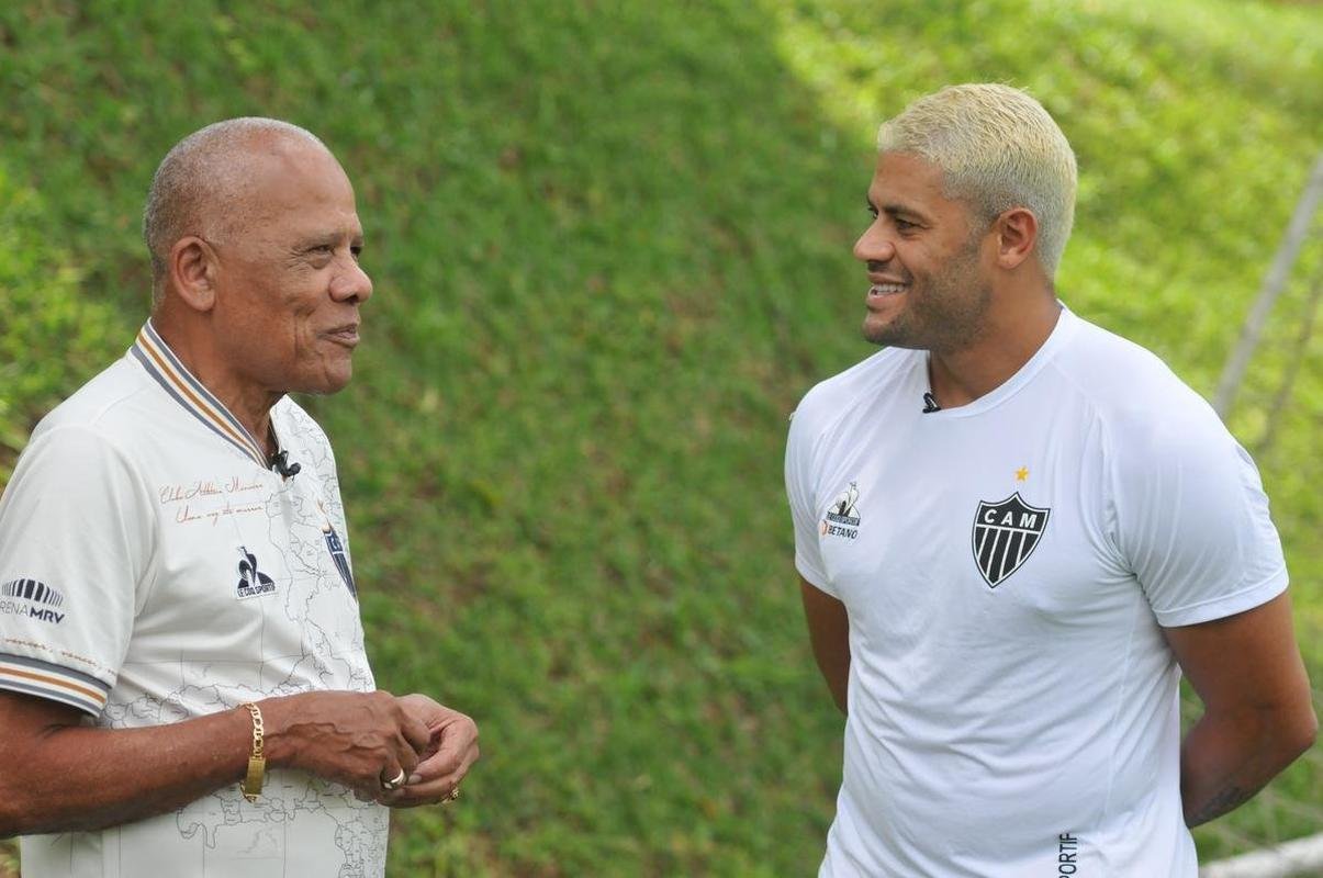Encontro dos campees brasileiros pelo Atletico, Dad Maravilha e Hulk, na Cidade do Galo. 