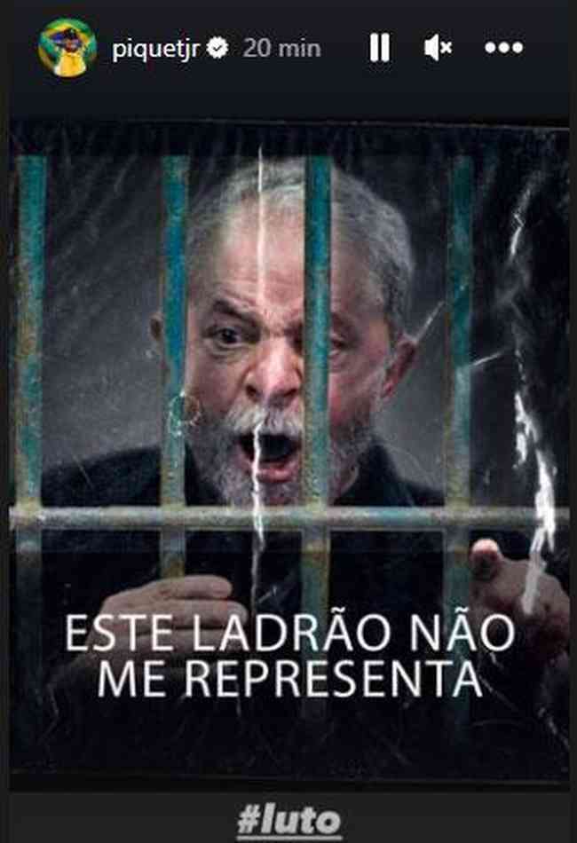 Nelsinho Piquet, piloto; manifestações de esportistas bolsonaristas após a vitória de Lula, presidente eleito do Brasil
