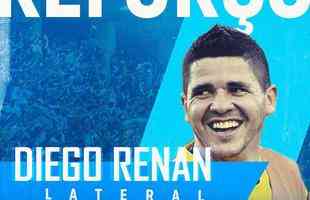 O CSA anunciou a contratao do lateral Diego Renan, que estava na Ponte Preta