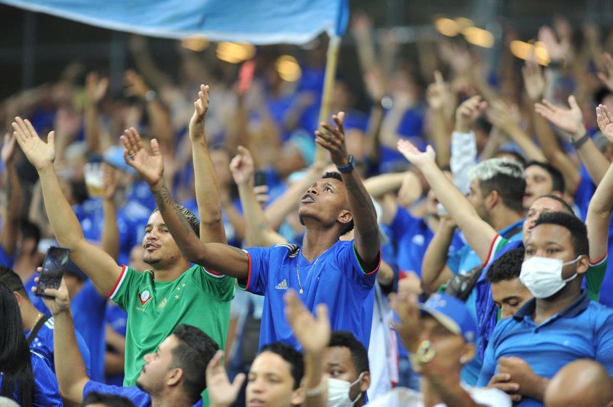 Fotos da torcida do Cruzeiro no cl�ssico contra o Am�rica, no Mineir�o, em BH, pela 3� rodada do Campeonato Mineiro