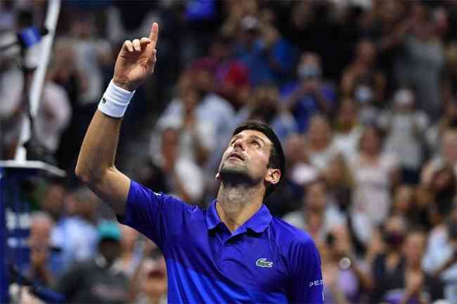 Djokovic vibrou bastante com a classificao no US Open