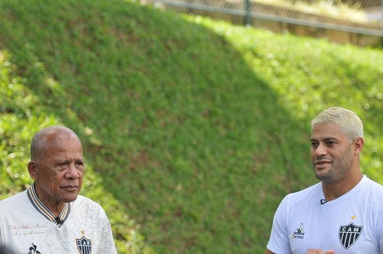 Encontro dos campees brasileiros pelo Atletico, Dad Maravilha e Hulk, na Cidade do Galo. 