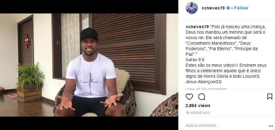 Carlos Csar: 'Ensinem seus filhos a celebrarem aquele que  nico digno de Honra Gloria e todo Louvor'