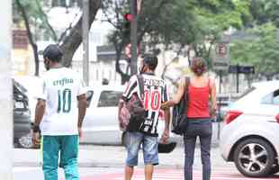 Fotos de atleticanos nas ruas de BH na manhã desta segunda-feira (29/11)