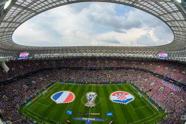 Fotos da final da Copa do Mundo, entre França e Croácia, em Moscou 