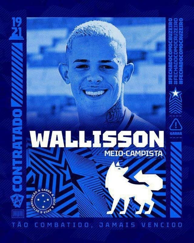 Cruzeiro anunciou o volante Wallisson