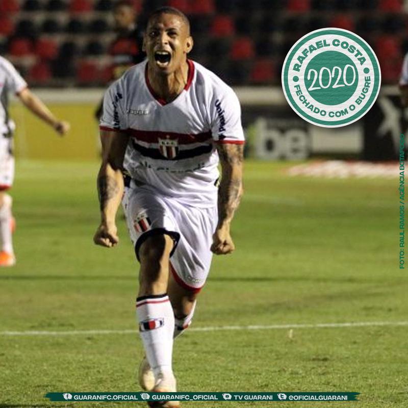 O Guarani anunciou a contratao do atacante Rafael Costa, que estava no Botafogo-SP