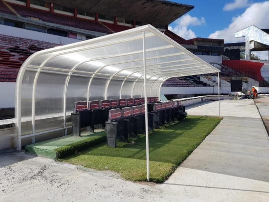 Estreia do Arruda na temporada 2020 acontece no sbado, s 19h, em um jogo do Santa Cruz pelo Campeonato Pernambucano, contra o Petrolina. Equipe corre contra o tempo para finalizar pintura e obra a tempo do jogo.