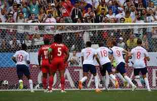 Ingleses aplicaram 6 a 1, maior goleada da Copa, com gols de Kane (3), Stones (2) e Lingard