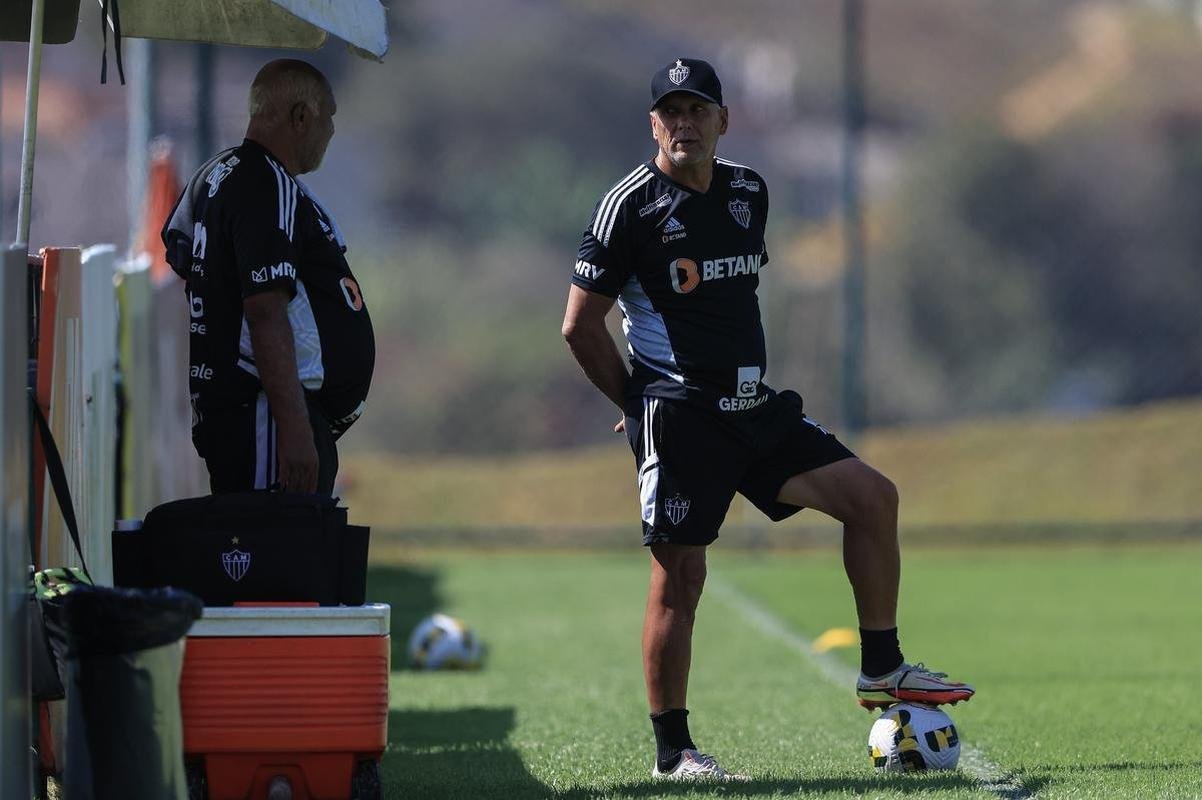 Treino do Atltico para enfrentar o Athletico-PR, no domingo (7/8), s 19h, pelo Campeonato Brasileiro.
