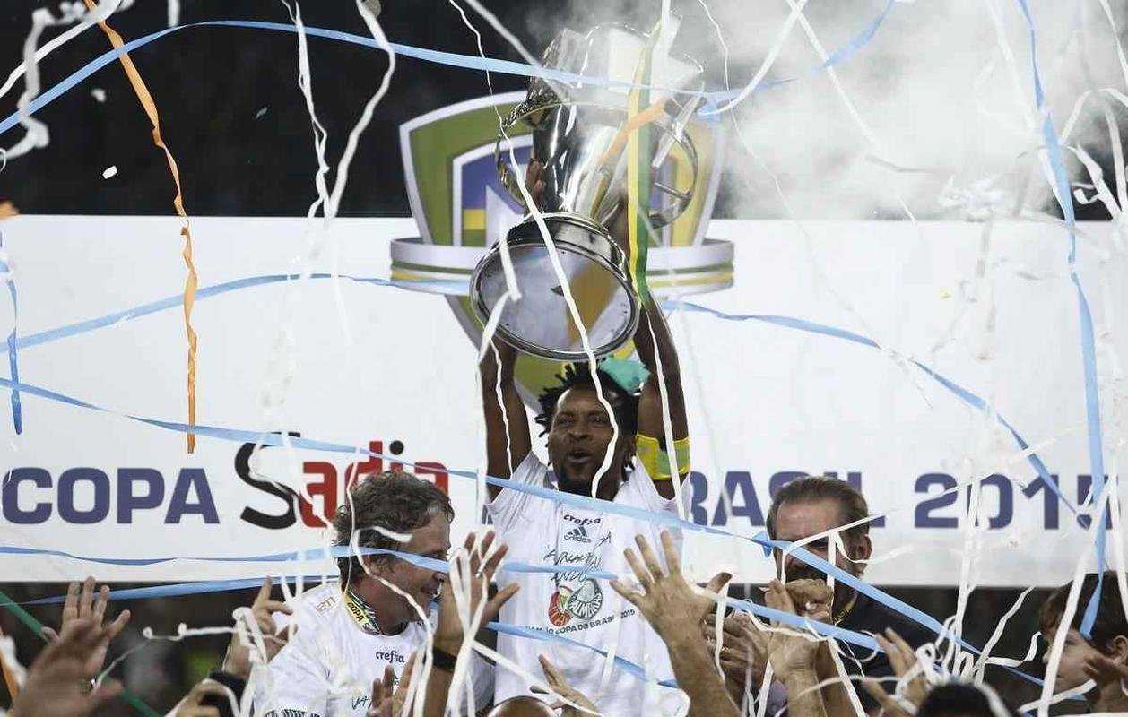 Imagens da comemorao do ttulo da Copa do Brasil pelos palmeirenses