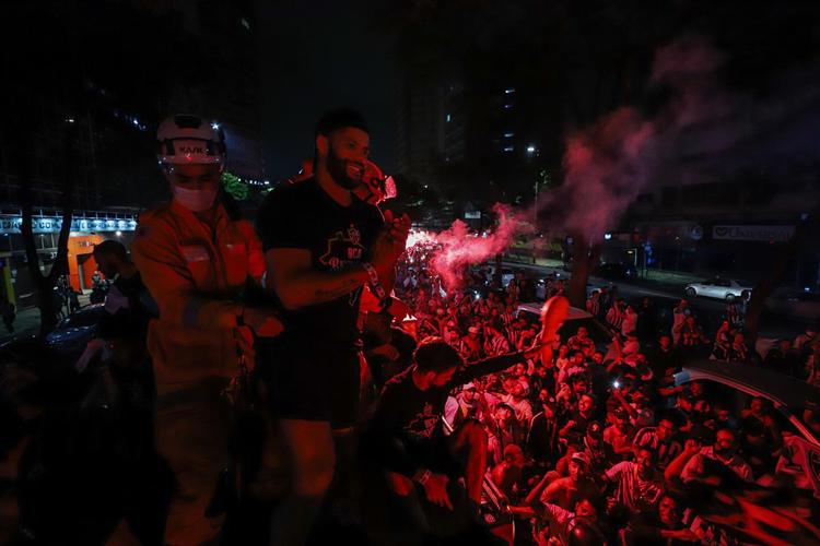 Bastidores da festa do Atlético em comemoração ao título brasileiro