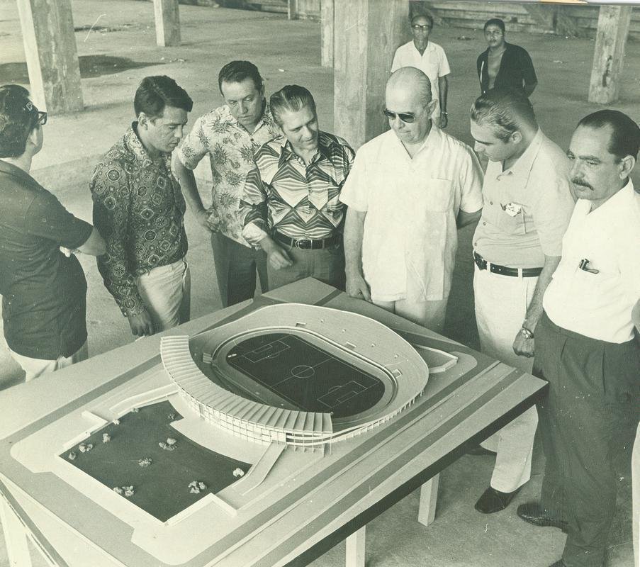 1971 - A maquete original do projeto de expansão do José do Rego Maciel, aprovado após empréstimo concedido por um banco de Campina Grande, com o aval do Governo de Pernambuco da época.