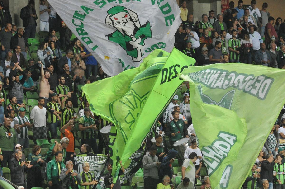 Torcedores do Amrica na partida contra o Internacional, no Independncia, pela 15 rodada do Brasileiro