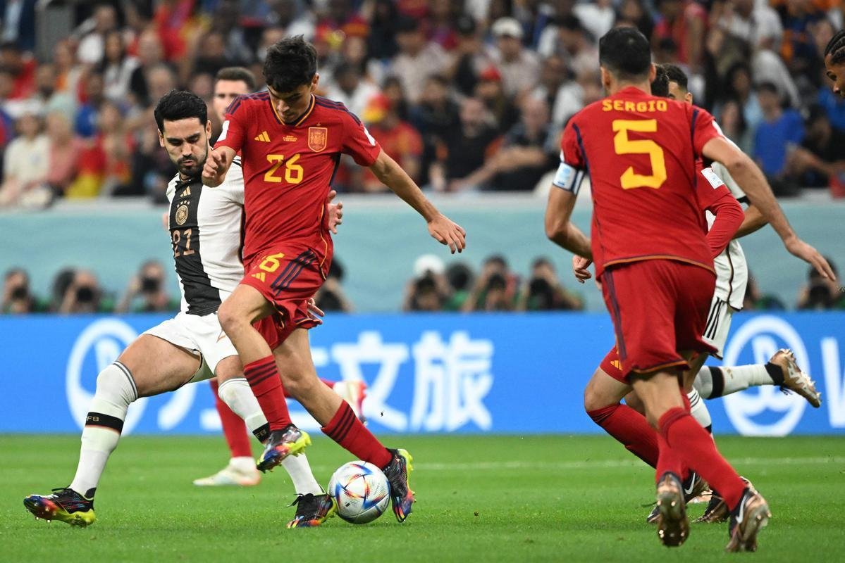 Fotos de Espanha x Alemanha, neste domingo, no Estdio Al Bayt, pelo Grupo E da Copa do Mundo no Catar