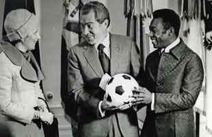 Rosemeri e Pel foram recebidos na Casa Branca pelo presidente norte-americano Richard Nixon.