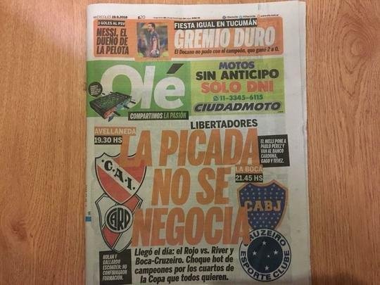 Veja os destaques da imprensa argentina no dia de Boca Juniors x Cruzeiro