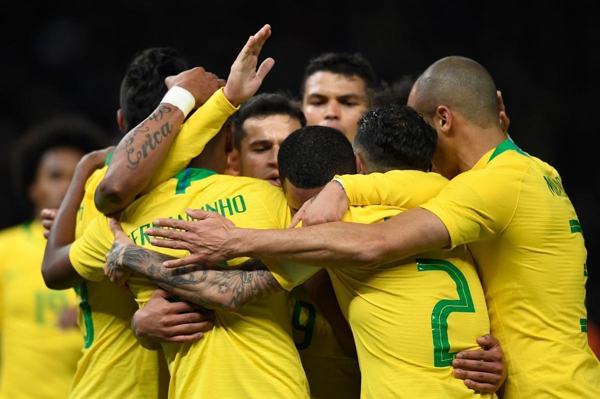 Gabriel Jesus fez, de cabea, o nico gol da vitria brasileira sobre a Alemanha em Berlim