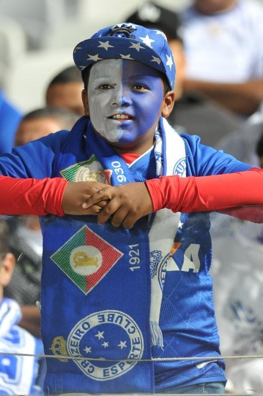 Torcida do Cruzeiro no duelo desta tera, no Mineiro, contra o Racing, pela Libertadores