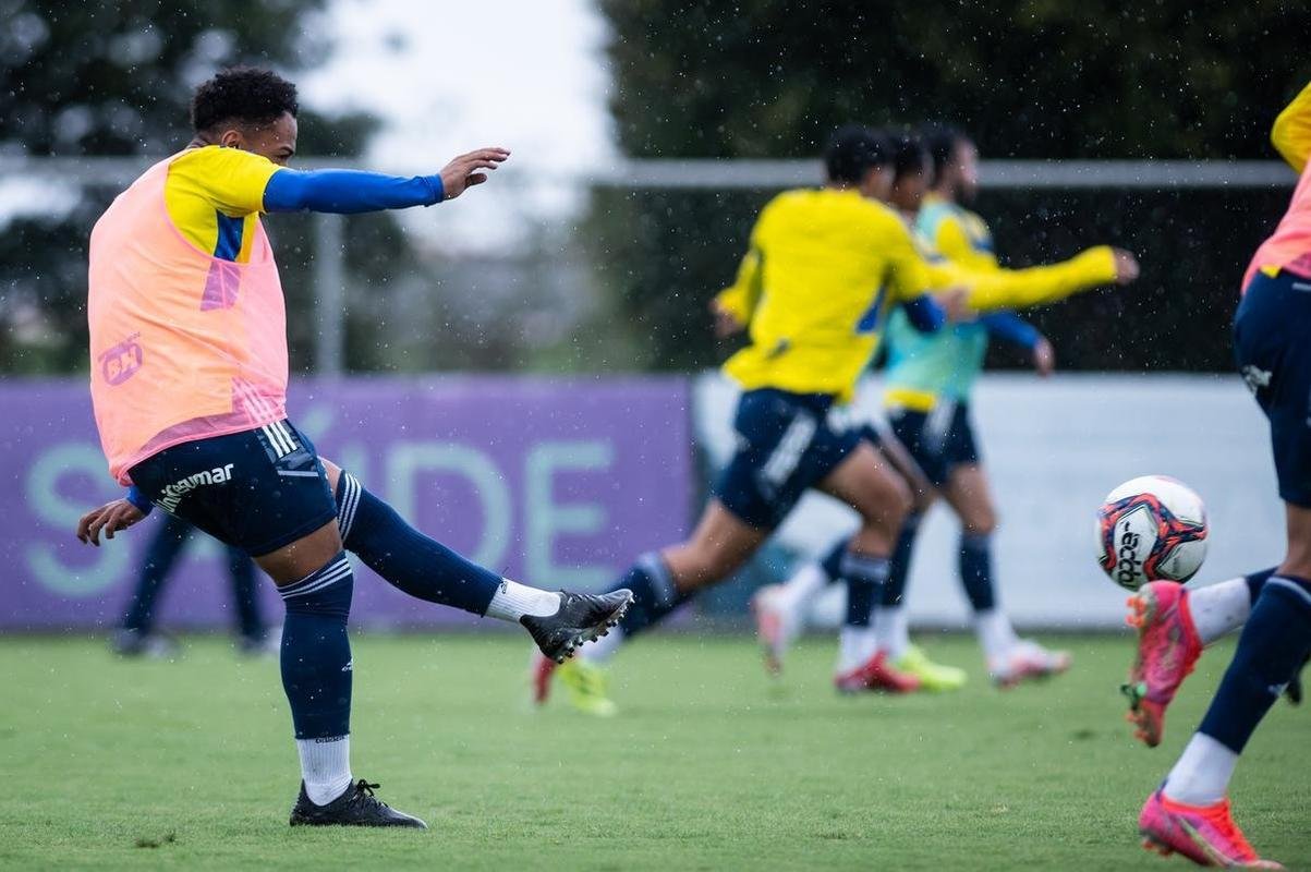 Jogadores do Cruzeiro treinaram na manh deste domingo na Toca da Raposa II