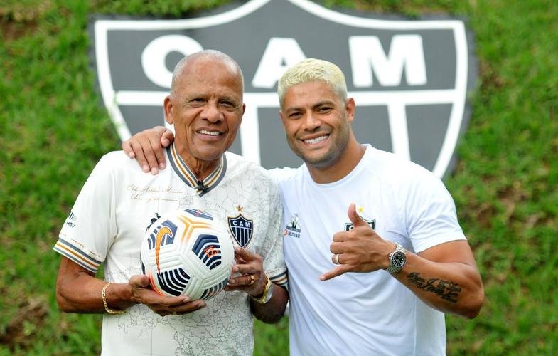 Encontro dos campees brasileiros pelo Atletico, Dad Maravilha e Hulk, na Cidade do Galo. 