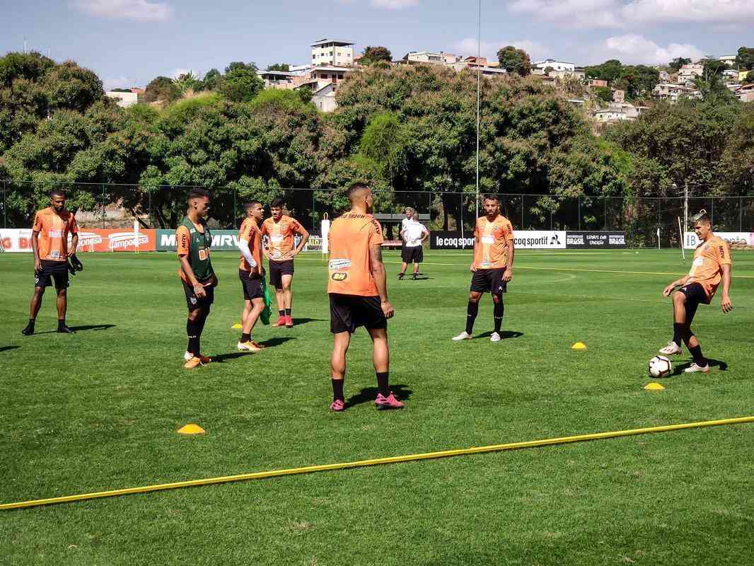 Jogadores do Atltico treinaram na manh deste domingo, em preparao para jogo contra La Equidad-COL