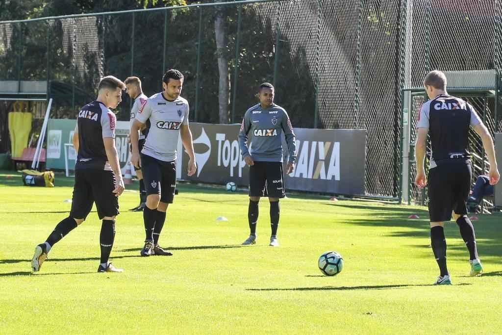 Imagens do treino do Galo antes do jogo contra o Atltico-GO