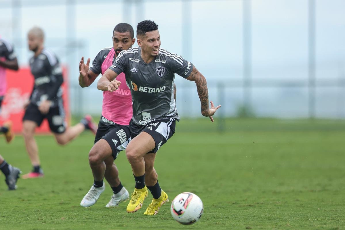 Treino tcnico do Atltico.
