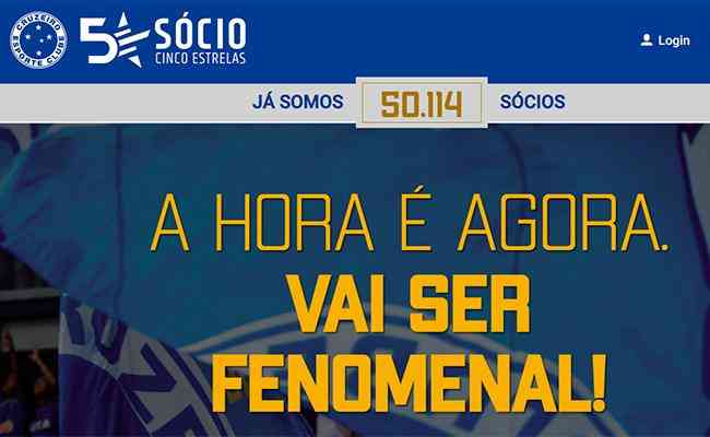 Contador do programa de sócio-torcedor do Cruzeiro registra 50.114 associados