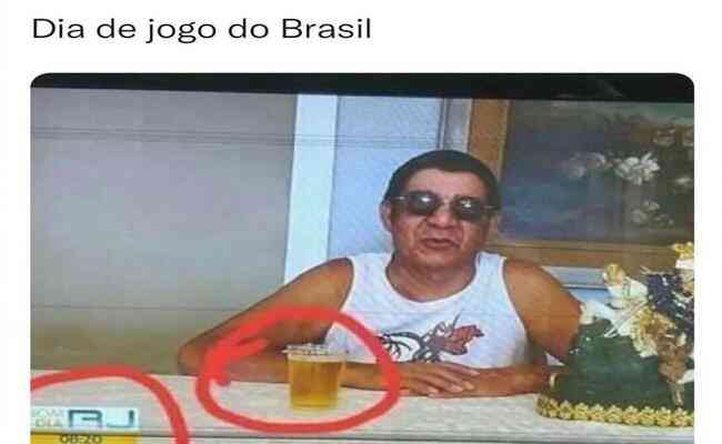 Meme com Zeca Pagodinho tomou conta das redes em dia de estreia do Brasil na Copa do Catar