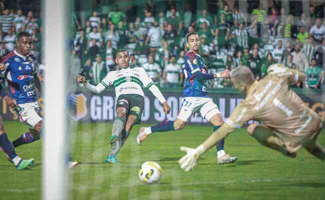 José Hugo, aos 48 minutos do 2º tempo, marcou o gol que deu a vitória ao Coritiba sobre o Fortaleza