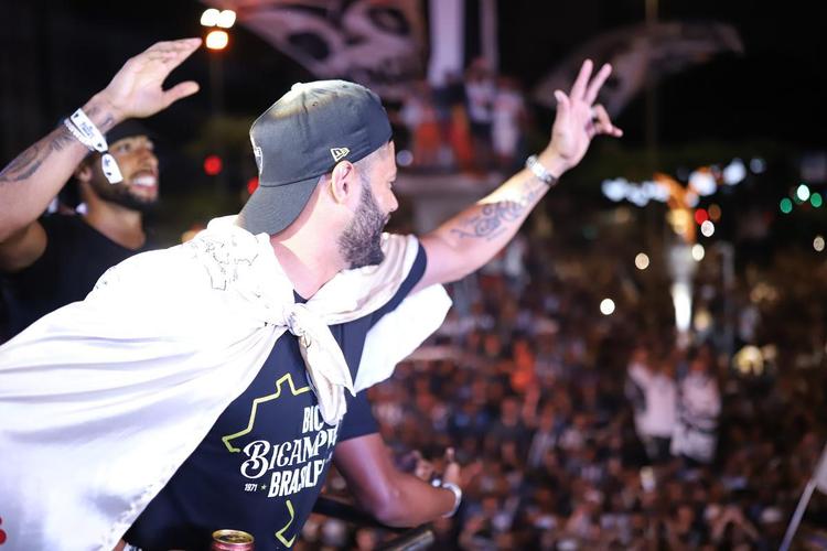 Bastidores da festa do Atlético em comemoração ao título brasileiro