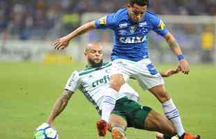 Cruzeiro ampliou sua vantagem no primeiro tempo com gol de Barcos, aos 26 minutos: 1 a 0