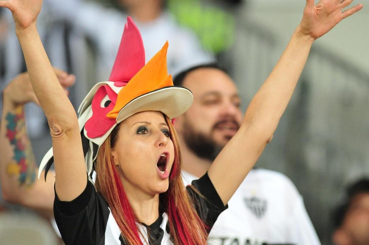 Fotos da torcida do Atltico na partida contra o Palmeiras, no Mineiro, pelas quartas de final da Copa Libertadores 2022